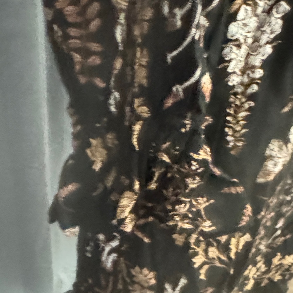 Disturbia Black Dress with Floral and Mushroom Print - Picture 7 of 15